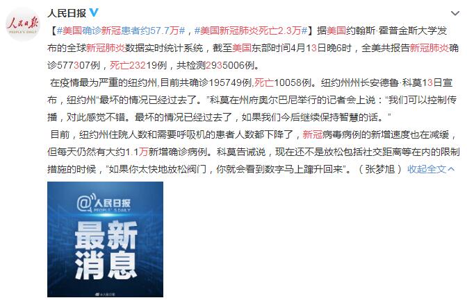 美国最新疫情消息概述（中文概述版）
