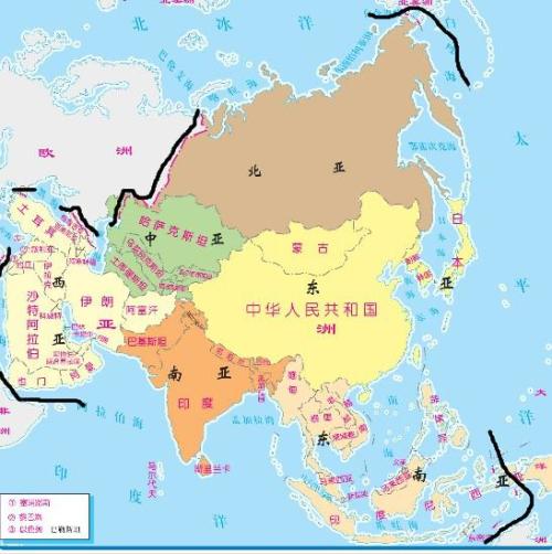 最新亚洲地图揭示地理变迁与未来展望趋势